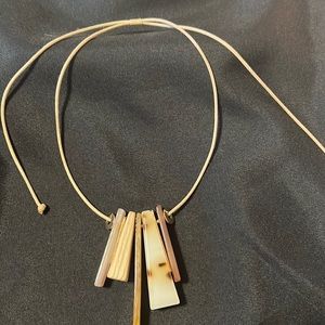 Beautiful stone and cord statement necklace